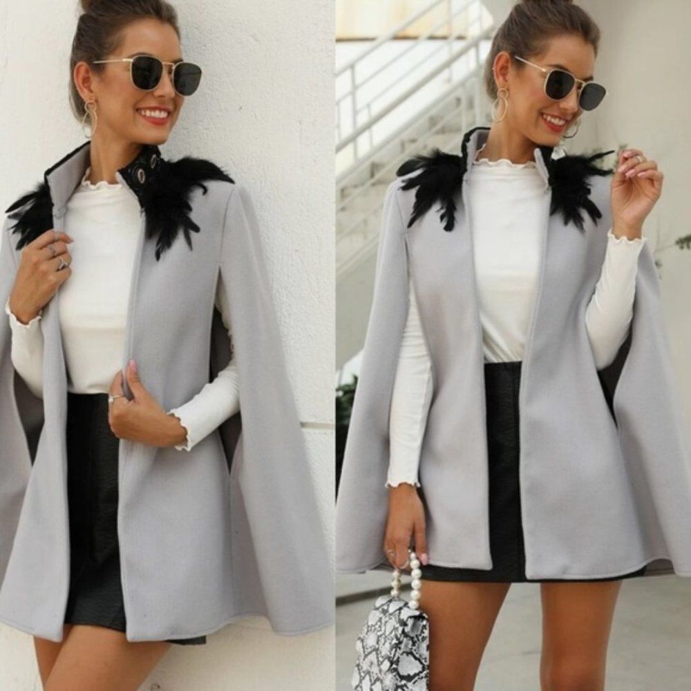 Classy Chic Gray Jacket  Various Sizes - Picture 2 of 5